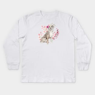 Floral Catahoula Kids Long Sleeve T-Shirt